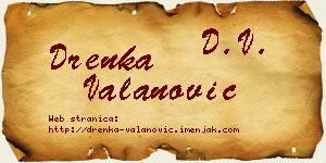Drenka Valanović vizit kartica